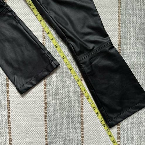 Tuckernuck  Ashford Black Faux Leather Kick Flare High Rise Pants Women’s Small