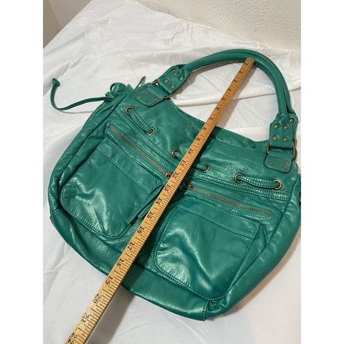 Bueno  Teal Green Faux Leather Shoulder Bag Purse