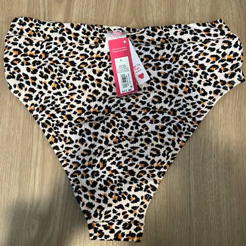 Target High Leg High Waist Leopard Print bikini bottom