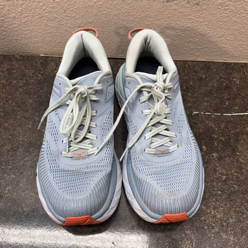 Hoka  One One Womens Bondi 7 1110519 BFBG Blue Running Shoes Sneakers Size 7.5