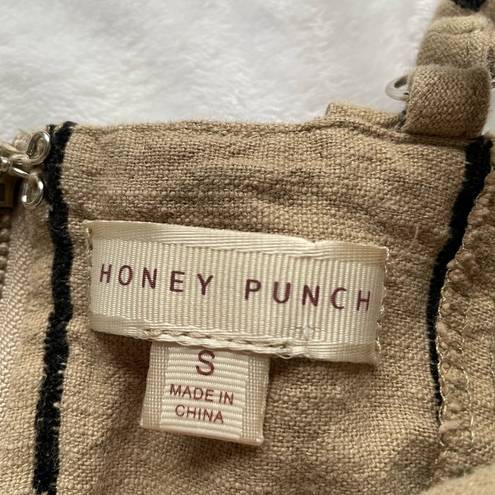 Honey Punch  Tan Striped Crop Top