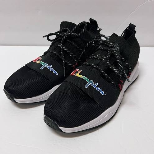 Champion  Athletic Women’s Sneakers Shoe Black & Rainbow Logo Size 9 New No Tag