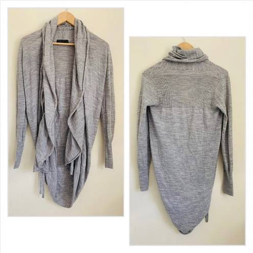 ALLSAINTS  Wren Wool Open Front Long Draped Cardigan Heather Grey size 12