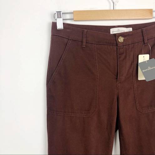 L.L.Bean New  Cargo hiking Crop Pants Maroon Size 2