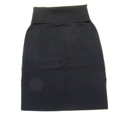 MM.LaFleur NWT  Harlem in Black Foldover Waist Stretch Knit Pencil Skirt 1+