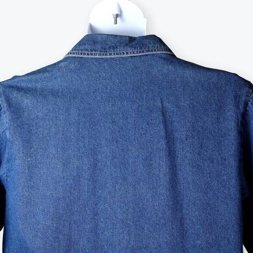 Cabin creek  Vintage Womens Blue Denim Button Shirt Jacket PM