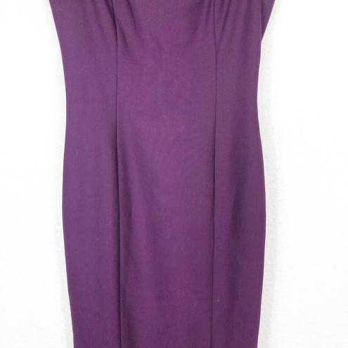 Cinq à Sept Cinq A Sept Ela Purple Ponte Midi Dress Size 2 Sleeveless Sheath