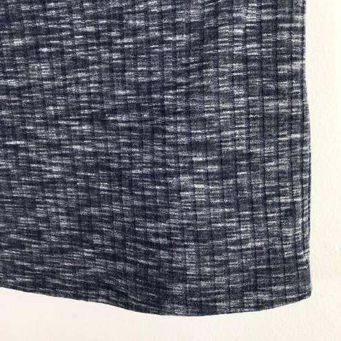 Bobeau New  Square Neck Tank Top Ribbed Knit Marled Navy Blue