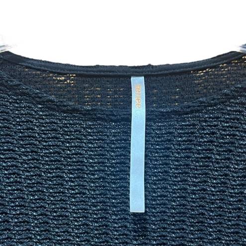 Renee C . Black Open Knit Sweater Size Small