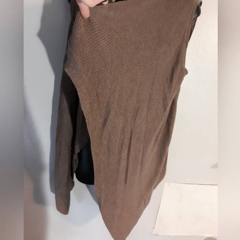 Apt. 9  brown sleeveless high low cardigan