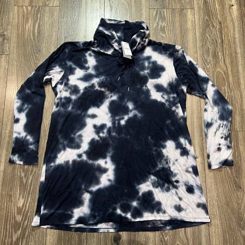 Lane Bryant NWT!  blue and white tie dye cowl neck shirt. Size 14-16