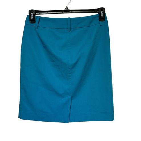 Trina Turk  Womens Turquoise Mini Pencil Skirt Lined Size 2