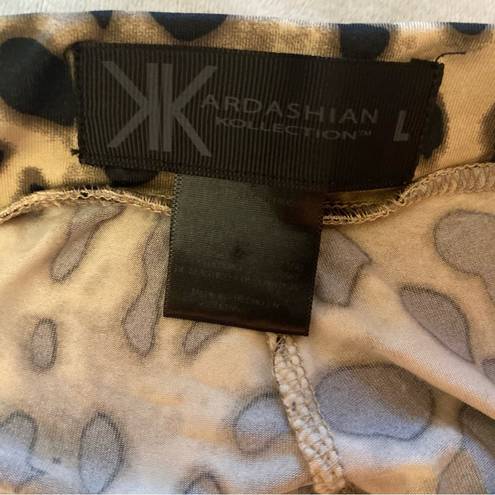 Kardashian Kollection , leopard print leggings size large