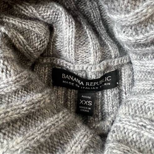 Banana Republic  Soft Merino Wool Blend Heavy Knit Turtleneck Chunky Sweater XXSP