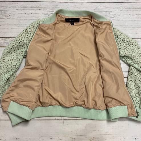 Victoria Beckham for Target Sage Mint Green Lace Bomber Jacket Size Small