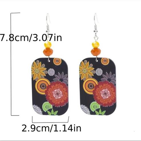 Daisy Exquisite Sunflower &‎  Pattern Dangle Earrings Bohemian Elegant Sty…