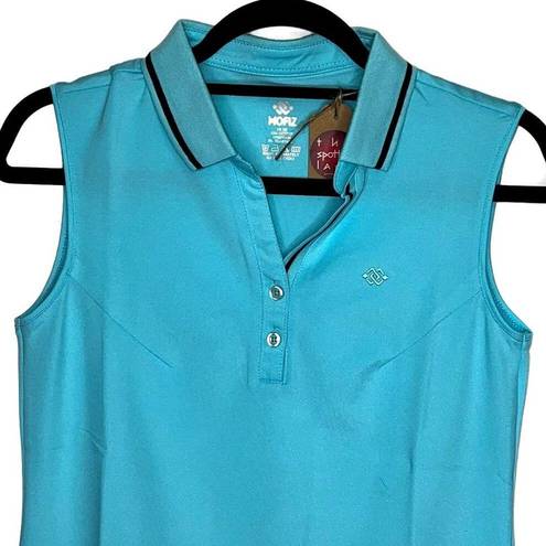 Polo Mofiz Women Collared  Tank Top, Tennis, Golf Shirt Sleeveless Blue XS NWT