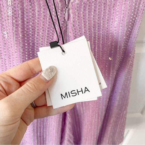 Misha Collection NEW  TIA DRESS Sequin Lilac