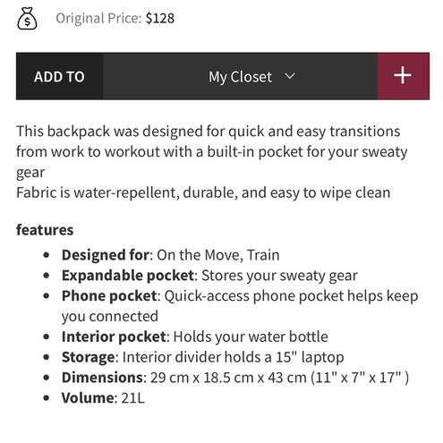 Lululemon  City Adventurer Backpack