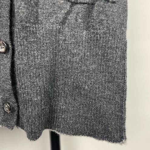 Banana Republic  Charcoal Gray Merino Wool Sleeveless Button Down Sweater Vest