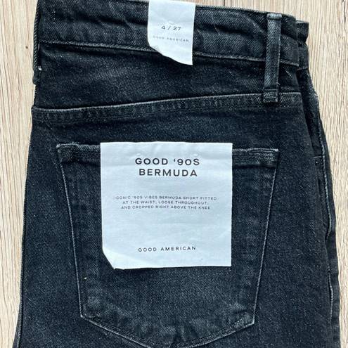 Good American NWT  good 90’s Bermuda denim shorts black 4