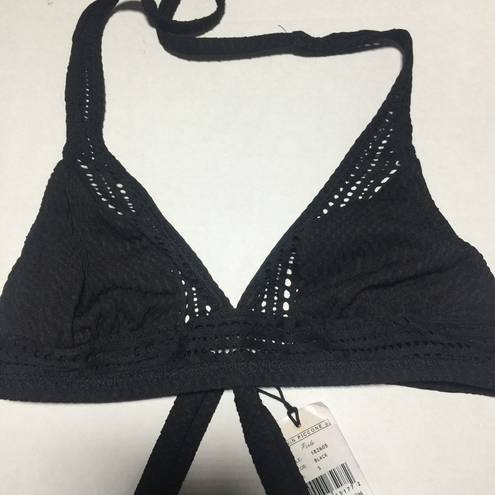 Robin Piccone  Perla Halter Bikini Top In Black Size S