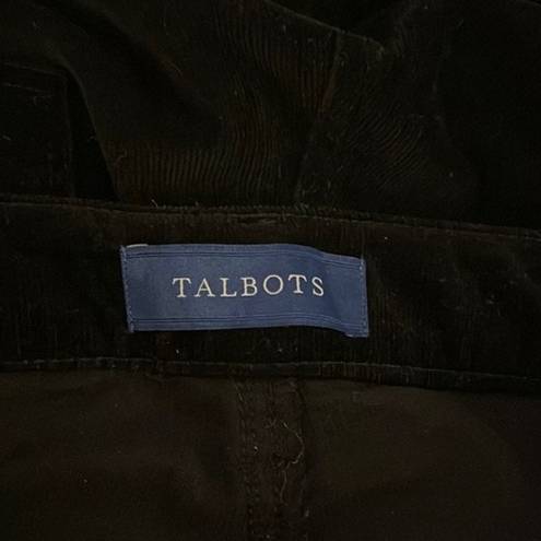 Talbots  High Rise Straight Leg Corduroy Jeans Black Women's Size 12