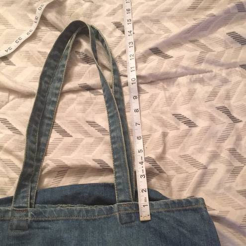 American Eagle outfitters denim blue Jean long strap bag