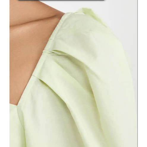 Vince NEW  Draped Square Neck Top in Honeydew