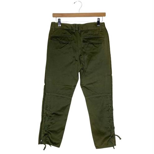 Isabel Marant  Olive Green High Rise Lace Up Pants