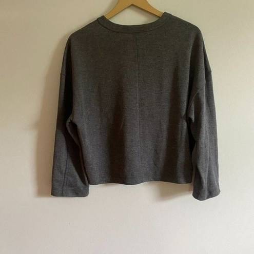 Club Monaco  Double Faced Gray Pullover Sweatshirt