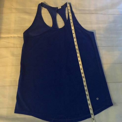 Xersion  Womens Blue Racerback Tank Sz M