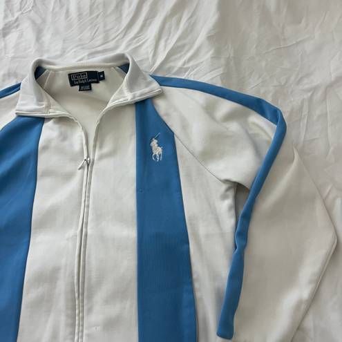 Polo by Ralph Lauren full zip jacket  Size medium Condition: good Color: blue and white