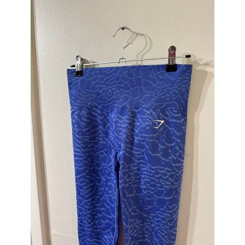 Gymshark Blue  Adapt Animal Seamless Leggings Size Small