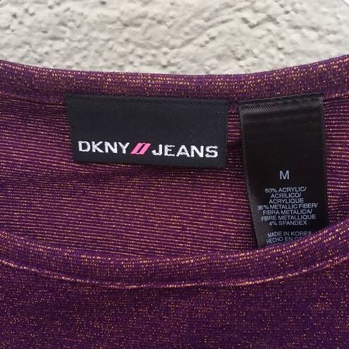 DKNY VINTAGE  JEANS Purple/gold sparkle top