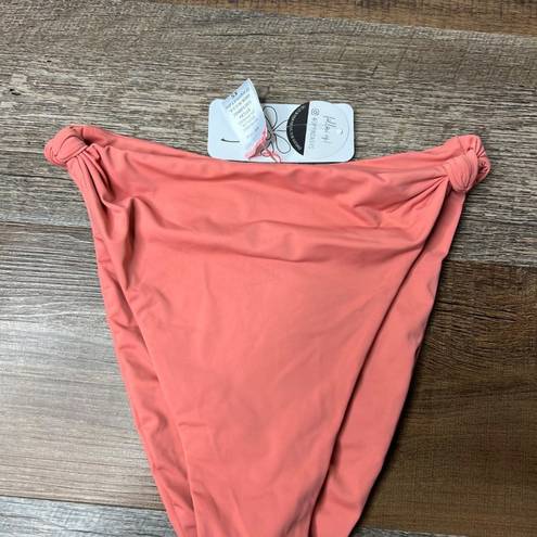 Daisy NWT Dippin 's High Waisted Knot Cheeky Bikini Bottom Pink Coral XS