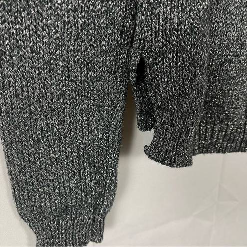 Divided  Women’s Crewneck Pullover Sweater Gray Silver Sparkly Metallic Thread 4