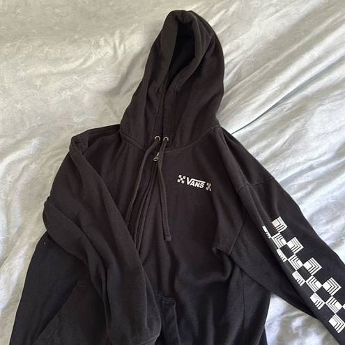 Vans Black  zip up hoodie