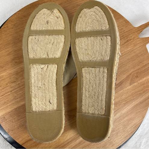 Seven Dials  Wendelle Faux Suede Tasseled Espadrille Slide Sandal Stone Beige 11