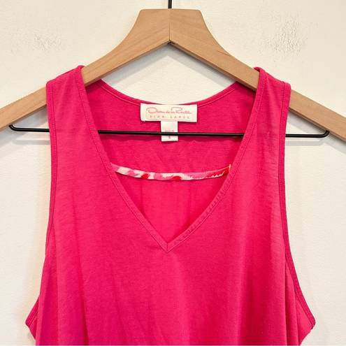 Oscar de la Renta  Flowy V-Neck Tank Top Pink Size S