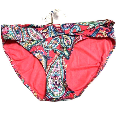 Tommy Bahama  Paisley Keys Twist Band High Waist Bikini Bottom Small NWT