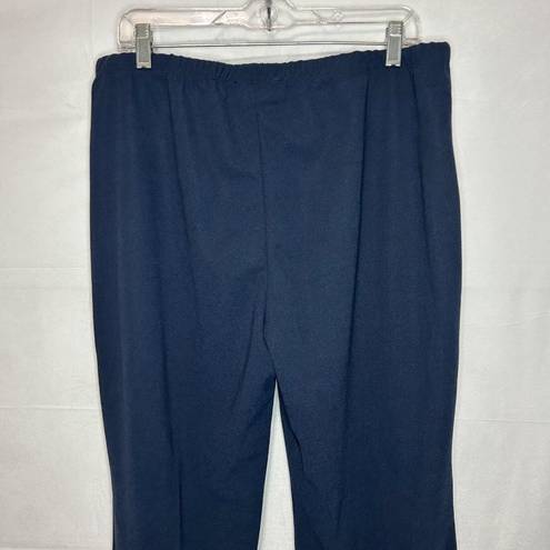 Suzanne Betro NWT   Women's High Rise Pull On Flare Pants Size 2X Navy