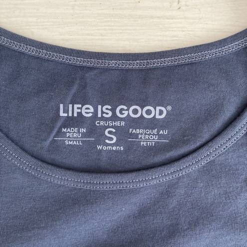 Life is Good  Womens Crusher Tank Top Oh The Places You'll Go Size Small Blue