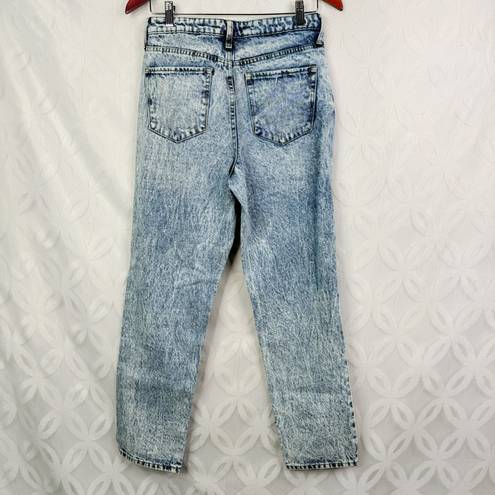 Acacia PTCL  High Rise Mom Jean Button Fly Distressed Acid Wash Sz 27