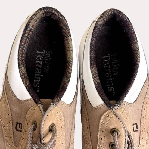 FootJoy  SoftJoys Terrains Womens Golf Shoes Cleats White Brown 8 M bv