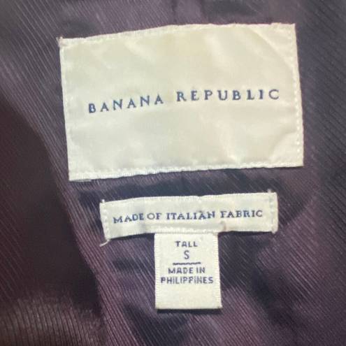 Banana Republic  Italian Wool Blend Peacoat Ruffle Detail Womens size Small Tall