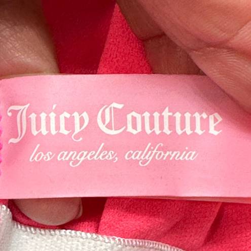 Juicy Couture Women's  Pink w/ Foil Knockout Swimsuit $98 Size Med EUC #S-573