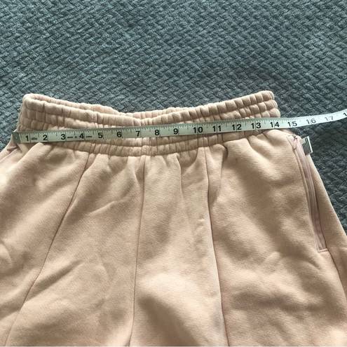 Good American  the high waist sweat short blush pink size small