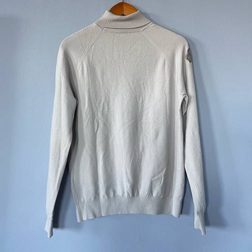 Reiss  Alo Stone Embroidered Wool Blend Turtleneck Sweater Size Medium