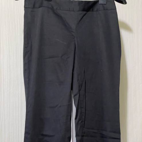 Laundry by Shelli Segal  Black Straight Leg Cotton Trouser Dress Pants 6